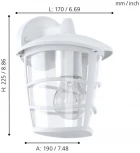 Настенный фонарь уличный Eglo Aloria 93095 (220V, IP44)