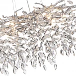 Подвесная люстра Odeon Light Delica 4970/12 HALL матов.серебристый/алюмин./хрусталь G9 12*40W (220V, на тросе, лепестки, ветки)