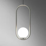 Подвесной светильник Matthew Mccormick Hoop 40 Silver Mila Pendant ImperiumLoft Hoop-B01 (179965-22) (220V, на проводе, шар)