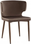 Стул Stool Group Матео с кантом велюр коричневый ножки дерево УТ000034864