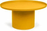Fleksa Круглый журнальный столик из горчичного металла Ø 72 см La Forma (ex Julia Grup) арт.156993