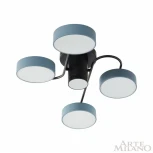 Потолочная люстра на штанге Arte Milano Ferrara 253039/4+1 Bk/Gr (LED, 220V, круглые)