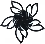 Потолочная люстра Natali Kovaltseva HIGH-TECH LED LAMPS 82006 BLACK (регулировка яркости, 220V, пульт управления, цветы)