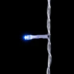 Гирлянда Занавес 2 x 3 м Синий с Мерцанием Белого Диода 220В, 600 LED, Провод Прозрачный ПВХ, IP54