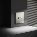 Розетка телевизионнная оконечная TV+SAT (сталь) Voltum S70 VLS060405