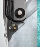 Стол уличный La Forma (ex Julia Grup) Delano (Черный/ Металл,Терраццо,Сталь)