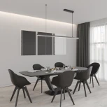 Подвесной линейный светильник светодиодный диммируемый Novotech Sotto 359442 черный LED 48W 220V (Умный дом, Алиса, голосое управление) (регулировка яркости, на тросе)