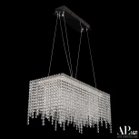 Подвесная люстра светодиодная APL LED Sicilia SH05.57.B.Ni.4000 (220V, хрусталь, на тросе)