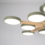 Потолочная люстра Wi-Fi на штанге Turna L10 Khaki By ImperiumLoft Turna-B01 (LED, 220V, голосовое управление, умный дом - Алиса)