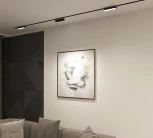 Трековый светильник Denkirs DK8009-BK (LED, 220V, голосовое управление, пульт управления, управление смартфоном, умный дом - Алиса)