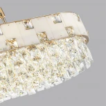 Подвесная люстра Odeon Light Chessi 5076/10 золото/прозрачный/белый/металл/хрусталь/алебастр E14 10*40W (220V, на цепи)