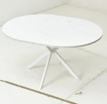 Стол ВЕГА D110 раскладной Мрамор Леванто / белый каркас