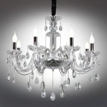 Подвесная люстра Omnilux Valledoria OML-70203-08 (220V, подвески, на цепи, подсвечник, свеча)