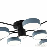 Потолочная люстра на штанге Arte Milano Ferrara 253039/8+1 Bk/Gr (LED, 220V, круглые)