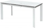 Стол CORNER 120 MATTE STATUARIO Белый мрамор матовый керамика, стекло/ белый каркас М-City