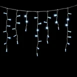 Гирлянда Бахрома с Колпачком 4,9 x 0,5 м Белая с Мерцанием Белого Диода 220В, 200 LED, Провод Прозрачный ПВХ, IP65