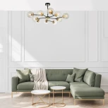 Потолочная люстра на штанге Escada Miracle 1146/10P E27*40W Black/Brass