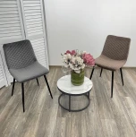 Обеденный стул M-City TINTIN BLUVEL-38 LATTE / черный каркас