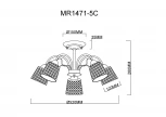 Потолочная люстра MyFar Luiza MR1471-5C (220V)