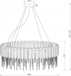 Подвесная люстра Maytoni Hail MOD097PL-12CH (220V, хрусталь, подвески, на тросе, круглые)