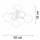 Потолочная люстра на штанге V3995-0/3PL Vitaluce