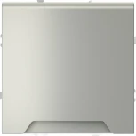 Розетка с заземлением, шторками и крышкой (сталь) Voltum S70 VLS040305