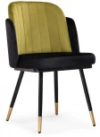 Стул Woodville на металлокаркасе Penelopa black / hakki / black / gold 15418