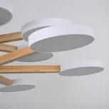 Потолочная люстра Wi-Fi на штанге Turna Dbl L12 White By ImperiumLoft Turna-Dbl01 (LED, 220V, голосовое управление, умный дом - Алиса)