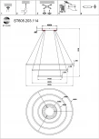 Подвесной светильник ярусный SMART ST Luce ST605.203.114 (регулировка яркости, LED, 220V, пульт управления, на тросе)