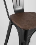 Стул Stool Group TOLIX WOOD черный глянцевый УТ000000942