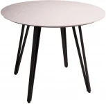 Стол R-Home Диего d860 мрамор бьянко со скосом