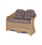 Диван двухместный плетенный из ротанга, цвет соломенный 4SIS Равенна YH-C2104W