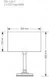Интерьерная настольная лампа TIVOLI TIV-LN-1(N) Kutek (220V)