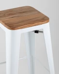 Стул барный Stool Group TOLIX WOOD белый глянцевый УТ000001864