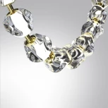 Подвесной светильник "бусы" Odeon Light Jemstone 5085/48L золото/прозрачный/металл/акрил LED 48W 4000K 2400Лм (220V, на проводе, шарики, бусы)