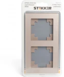 Рамка на 2 поста (шампань) Stekker Катрин 39528