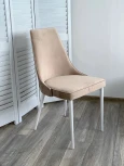 Стул NEPAL-P БЕЖЕВЫЙ #5, велюр/ белый каркас M-City 461MC03822