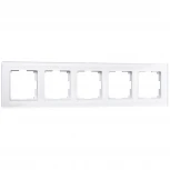 Рамка на 5 постов (белый,стекло) W0051101 (a051195)