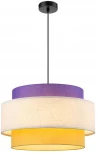 Подвесной светильник Lumion Palermo 8281/4 черный/фиолетовый/бежевый/желтый, металл/текстиль E14 4*40W 220V (на проводе, круглые)