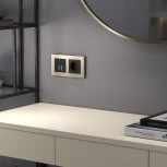 Умный сенсорный выключатель двухклавишный (черный) Werkel W4520608 (a048327)