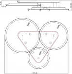 Светильник потолочный светодиодный Stilfort Alumin 4016/01/03C (регулировка яркости, 220V, пульт управления, круглые)