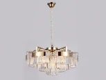 Подвесная люстра Newport 4350 4356+3/C gold (220V, хрусталь, на цепи, круглые)