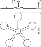 Потолочная люстра светодиодная на штанге с ДУ Ritter Scandia 51592 4