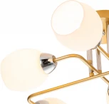 Потолочная люстра на штанге Escada Hope 1132/6P Gold 6x60Вт E27, металл/стекло, золото/серебро