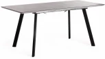 Стол обеденный DARWIN МДФ HPL/ЛДСП/металл, 128-170х80х75 см, Мрамор светлый/Черный Tetchair 18995