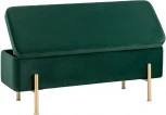 Банкетка Stool Group Болейн с ящиком велюр зеленый УТ000035334