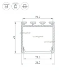 Профиль PLS-LOCK-H25-2000 ANOD Black (Алюминий) Arlight 028123