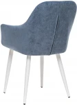 Стул с подлокотниками Слим, каркас Белый, велюр Синий 2500000185922 Leset