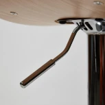 Барный стул VIMTA (mod.4021S) белый/натуральный/хром (металл/дерево/экокожа)