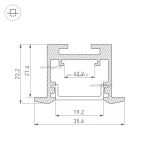 Профиль SL-LINE-3523-F-2500 BLACK (Алюминий) 033738 Arlight SL-LINE